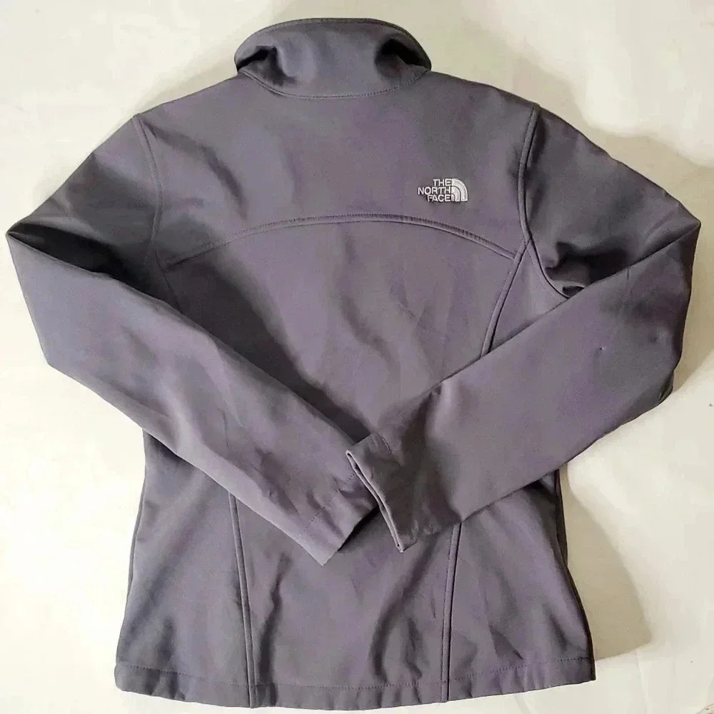 The North face Metalic Gray Jacket Sz S Women's Full Zip Fleece Lining - Picture 3 of 9